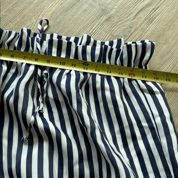 J. Crew Navy and White Striped Midi Skirt L - Picture 6 of 6